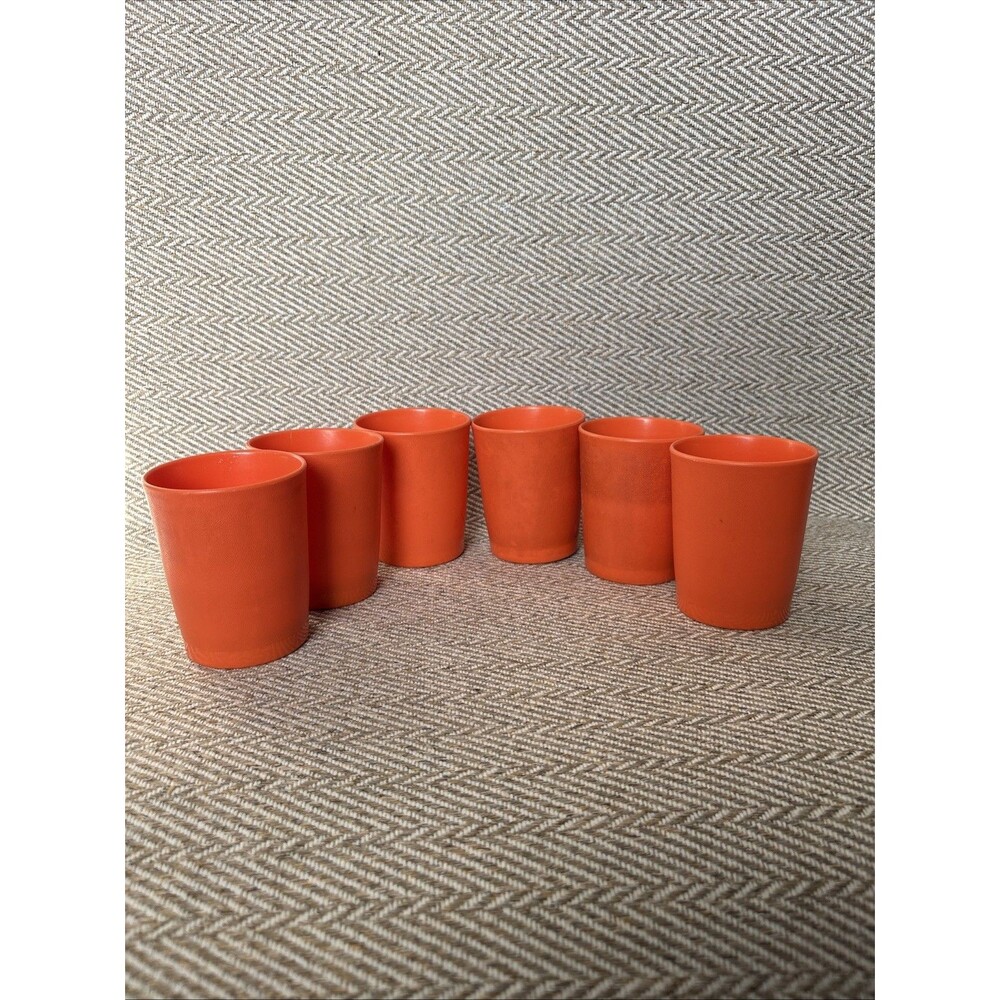 Tupperware 6 oz. Kids Juice Glasses Tumblers #1251-18 Set of‎ 6 Vintage Harvest